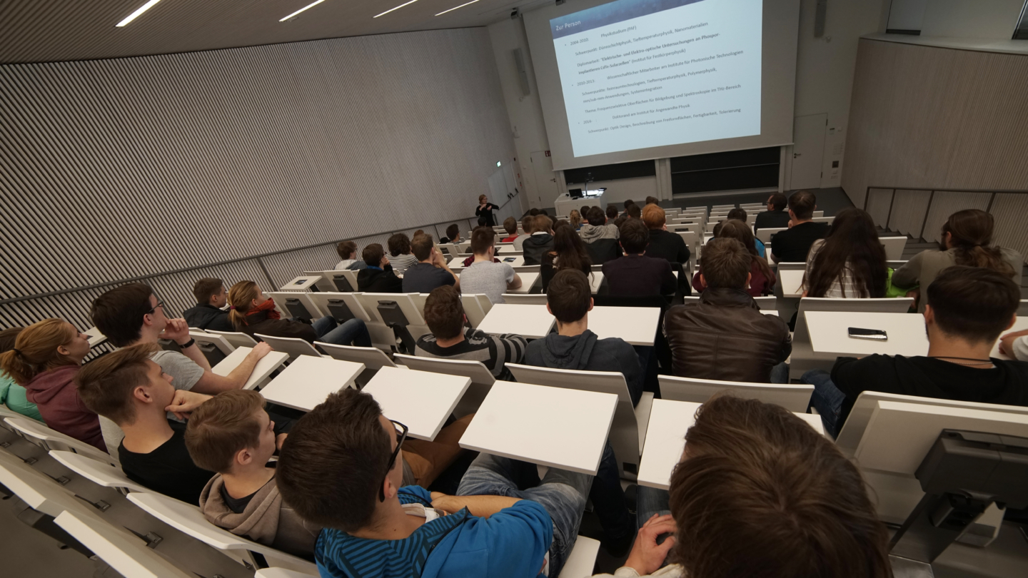 Auditorium im Abbe Center of Photonics am Beutenberg Campus Jena © Abbe Center of Photonics, Foto: Jan-Peter Kasper/FSU