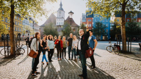 Stadtrundgang mit Stopp auf dem Marktplatz