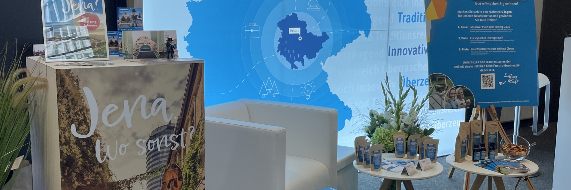 Impression vom Messestand Jena auf der Assistants' World 2025©JenaKultur_Foto: Barbara Lütz-Kranich